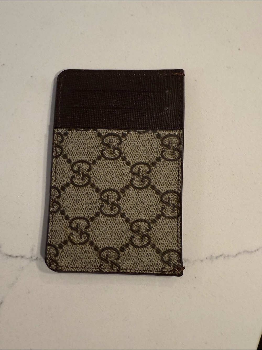 Gucci GG Supreme Beige and Brown Card & Key Holder - Picture 3 of 4